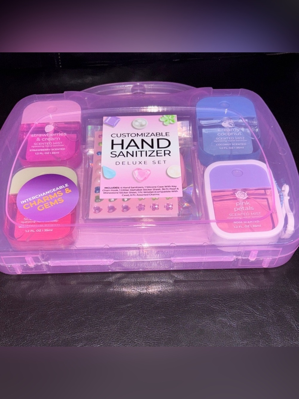 Customizable Hand Sanitizer Deluxe Set - Pink